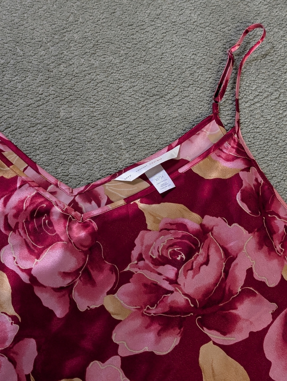 Cacique Lane Bryant Pink Satin Floral Slip Nightgown – Size 22/24 (Plus Size) - Picture 4 of 10